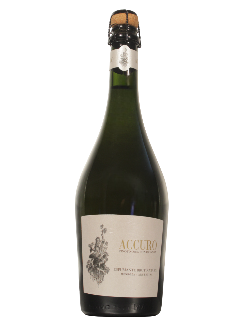 Botella de ACCURO Brut Nature espumante de ACCURO WINES S.A. vista frontal