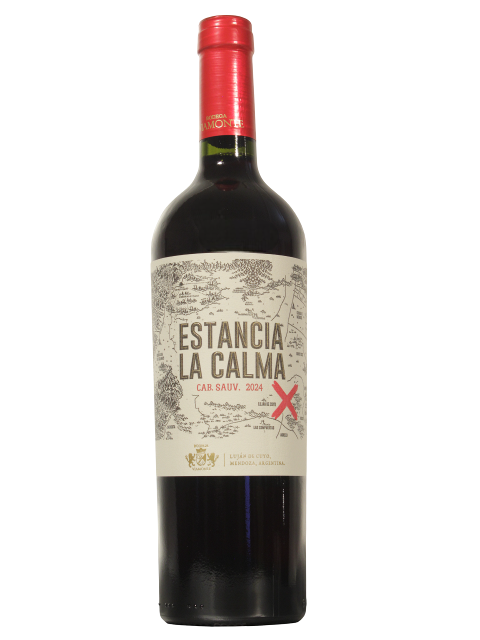 Botella de Estancia La Calma Cabernet Sauvignon Roble vista frontal