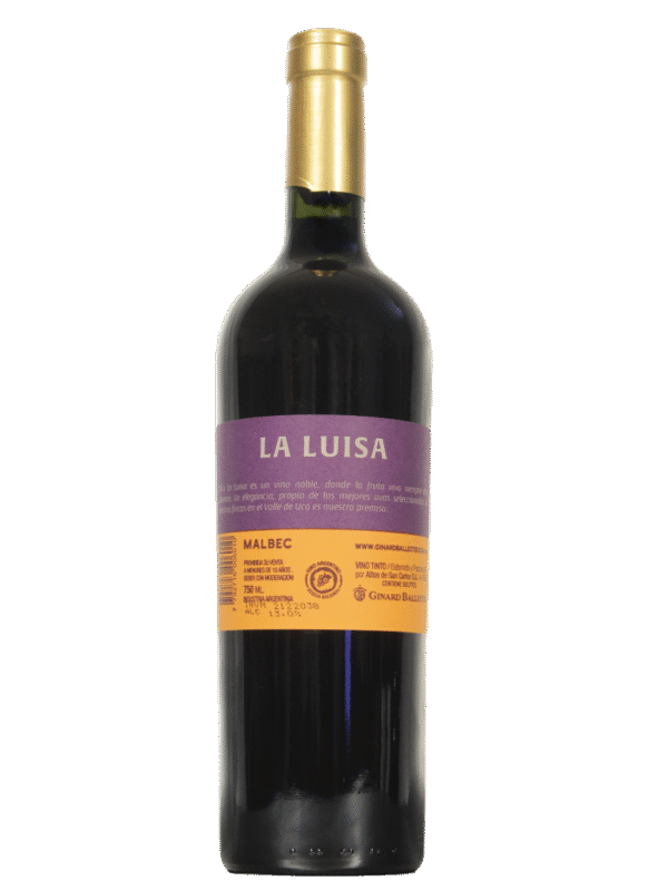 Finca La Luisa Malbec Dorso Finca La Luisa Malbec Ginard Ballester botella dorso