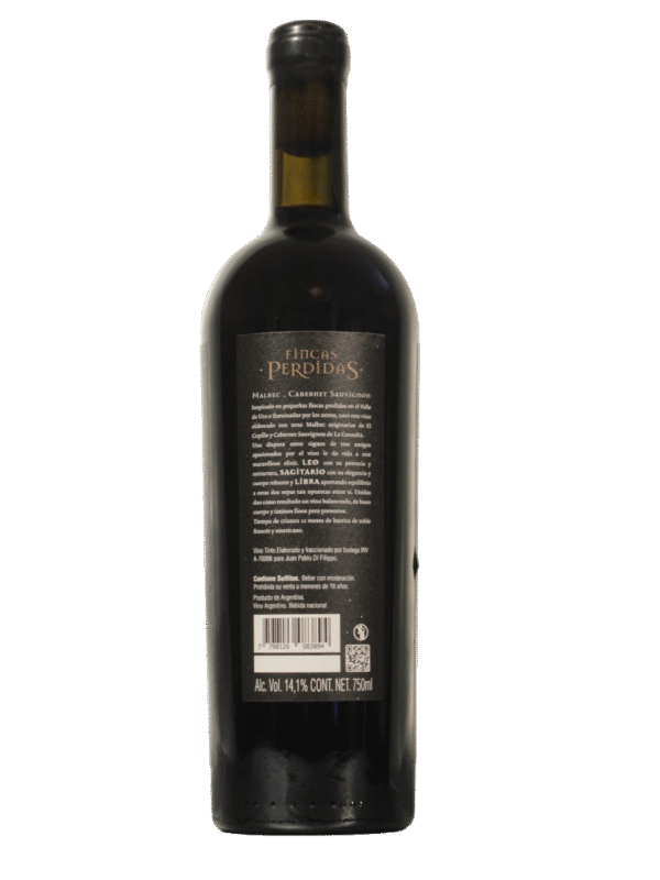 Fincas Perdidas Blend Dorso Botella de Fincas Perdidas Blend de Juan Pablo Di Filippo dorso