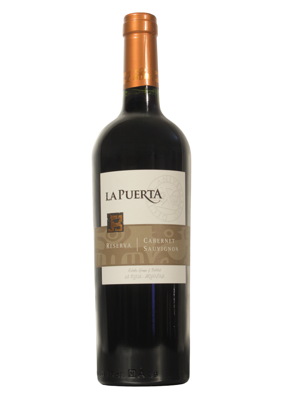 Botella de La Puerta Cabernet Sauvignon Reserva de Valle de la Puerta S.A. vista frontal