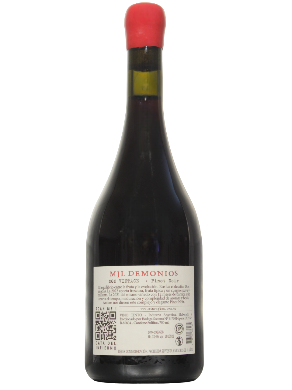 Mil Demonios Pinot Noir Dorso Mil Demonios Pinot Noir Dorso