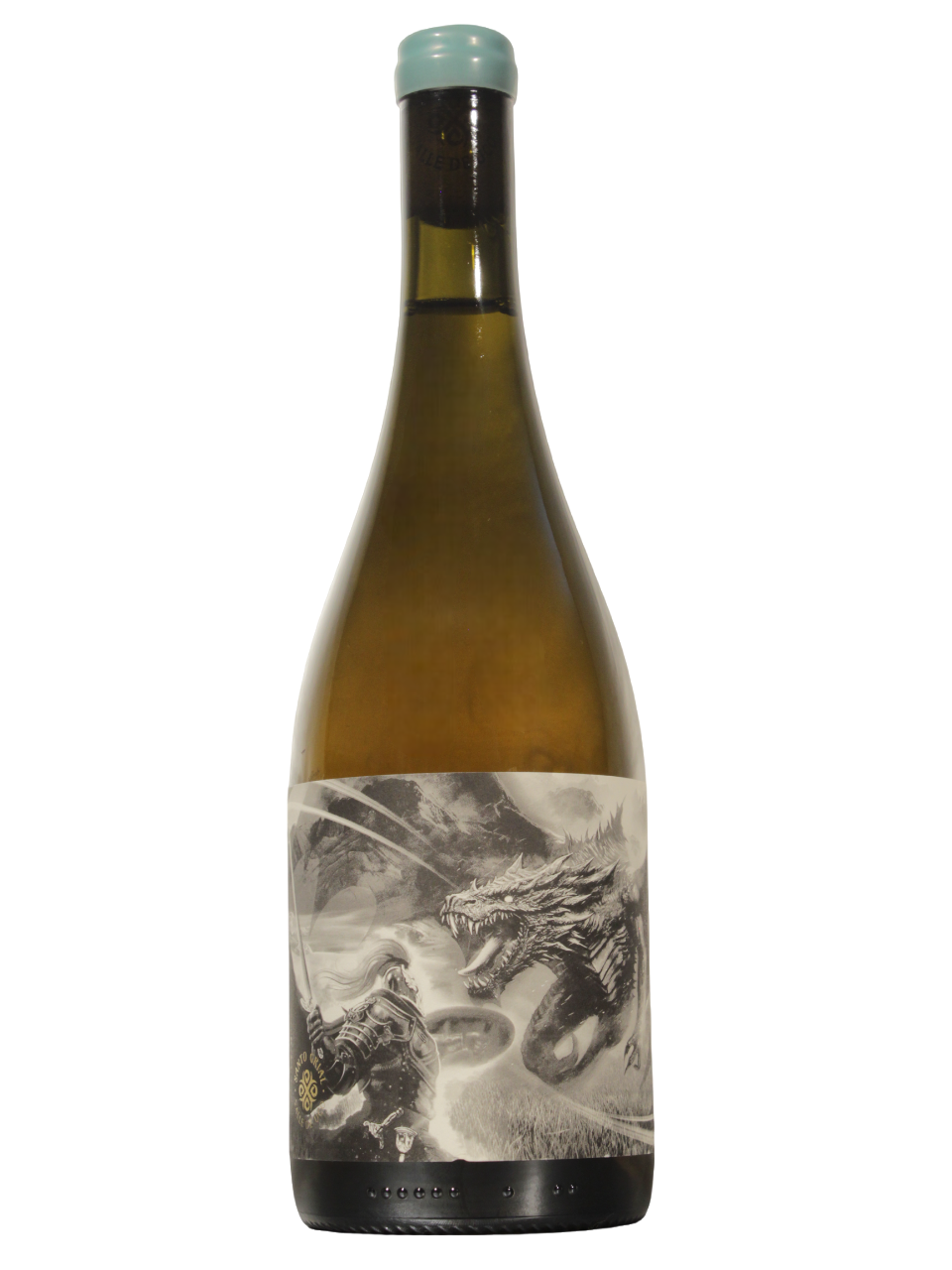 Botella de Sigfrido Chardonnay de Santo Grial Wines vista frontal