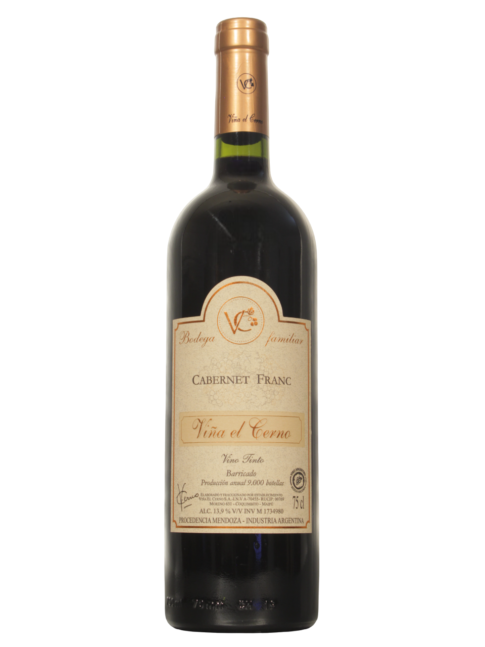 Viña el Cerno Cabernet Franc Frente