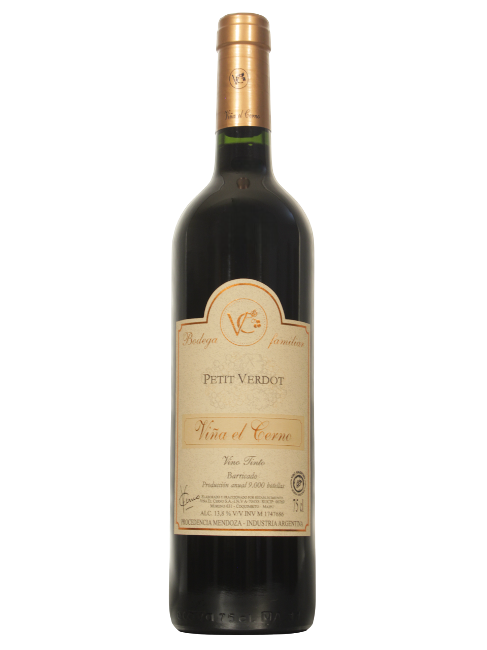 Viña el Cerno Petit Verdot Frente