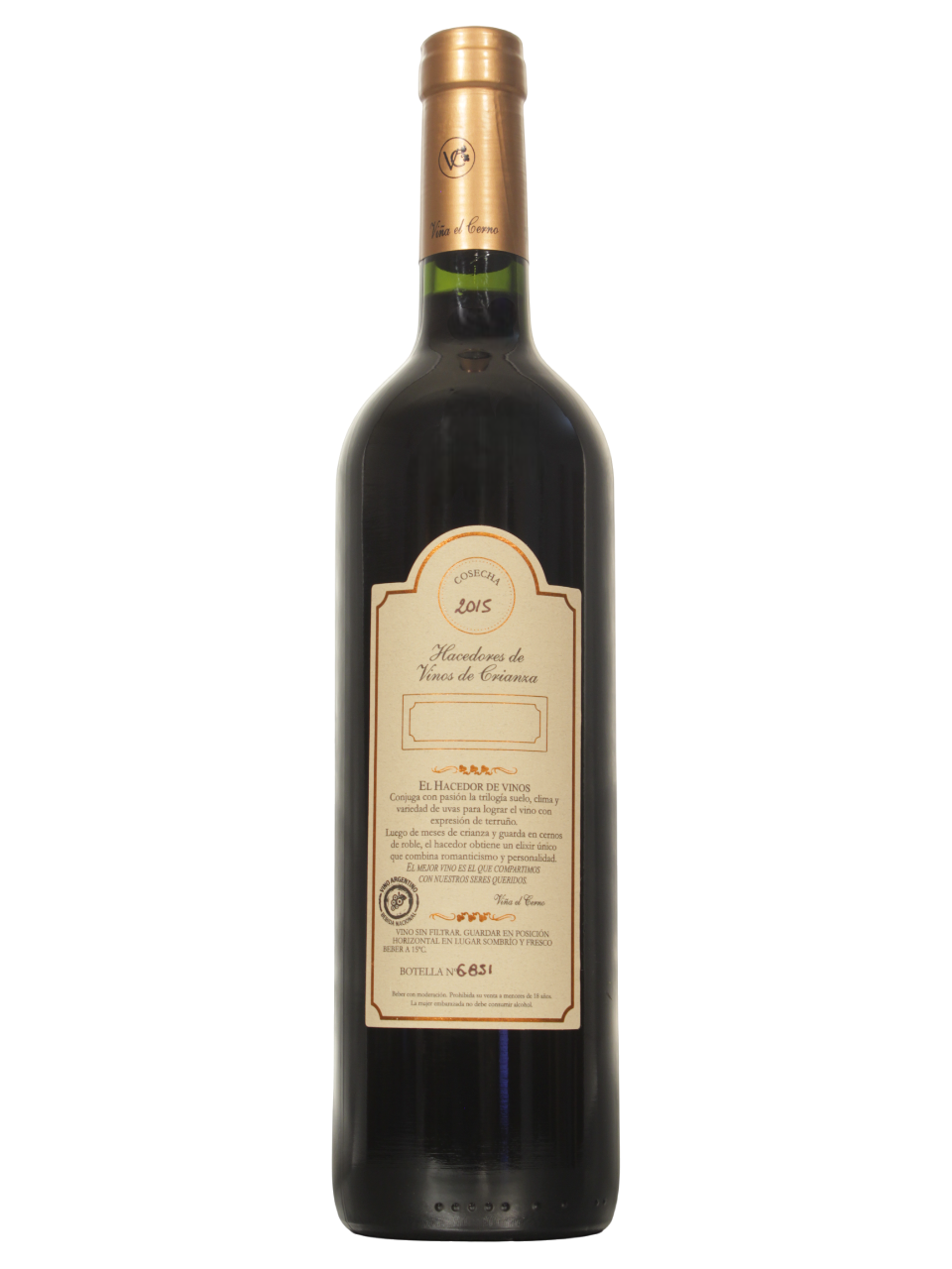 Viña el Cerno Pinot Noir Dorso Viña el Cerno Pinot Noir Dorso