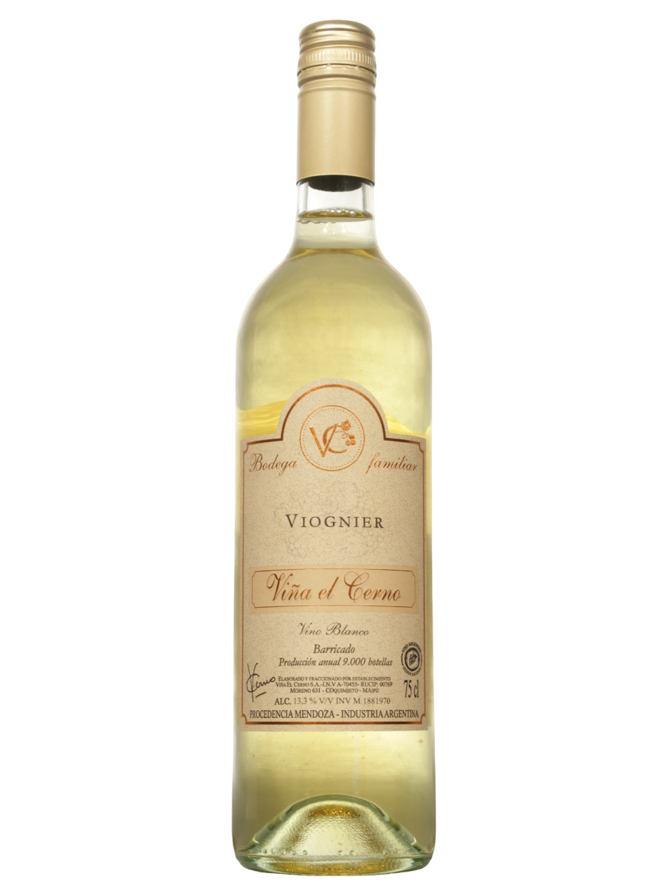 Viña el Cerno Viognier Frente