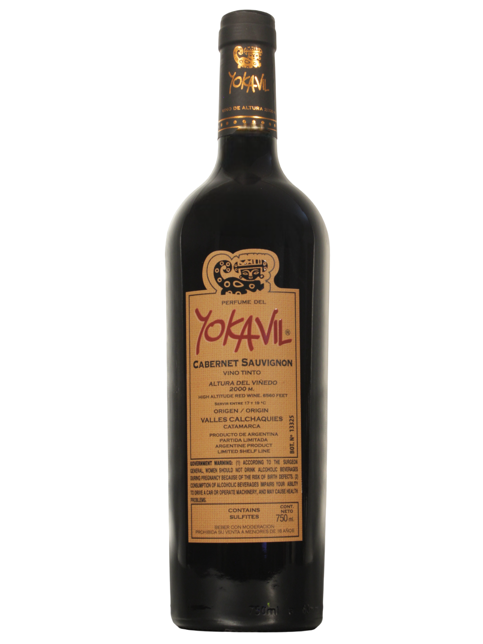 Botella de Perfume del Yokavil Cabernet Sauvignon vista frontal