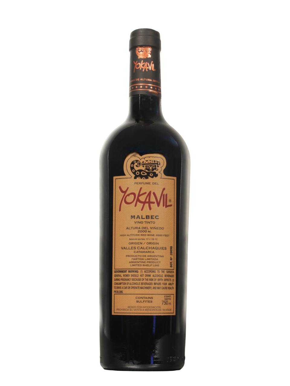 Botella de Perfume del Yokavil Malbec vista frontal