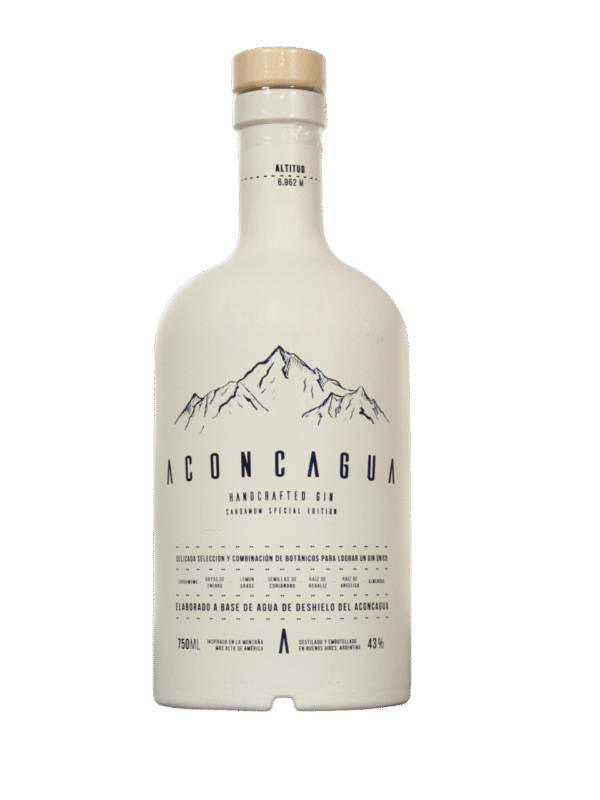 Aconcagua Gin Blanco Frente Aconcagua Gin Cardamomo y Lemongrass Frente