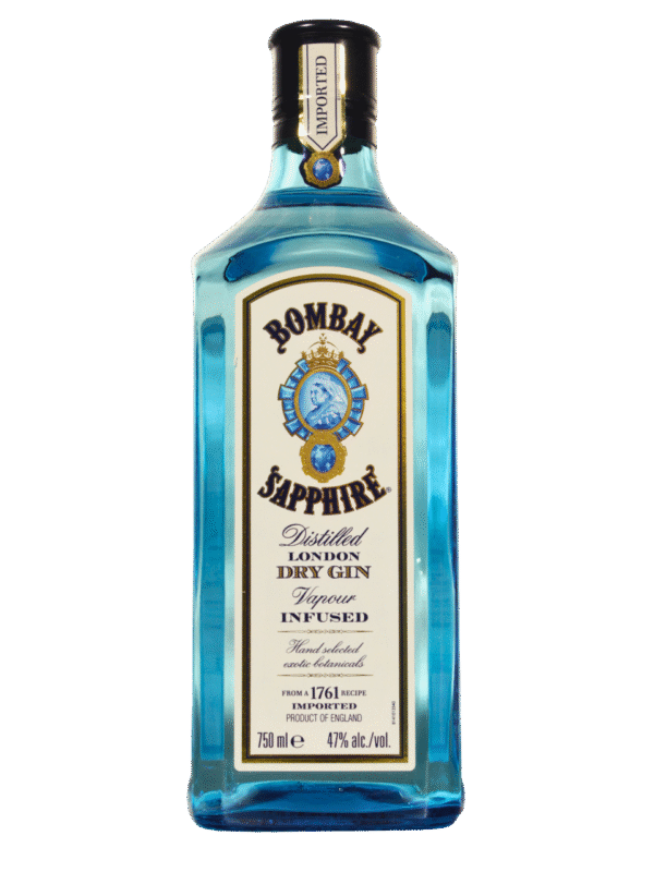 Bombay Shappire Frente Bombay Sapphire London Dry Gin Botella Frente