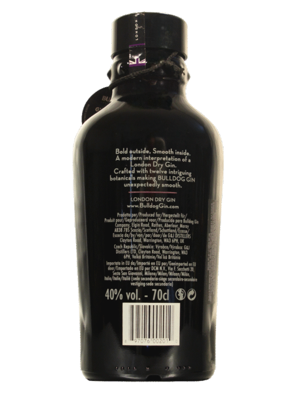 Bulldog Gin Dorso Bulldog London Dry Gin Botella Dorso
