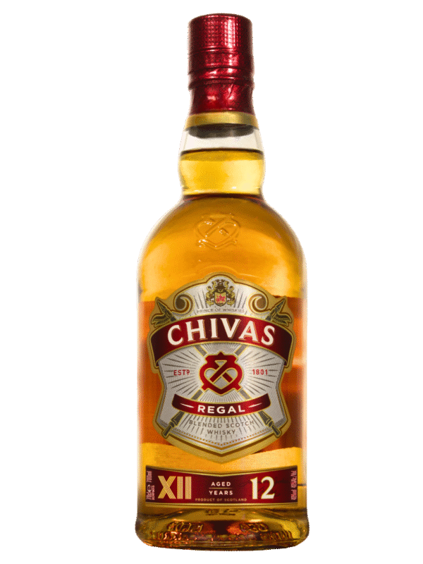 Chivas Regal Frente hivas Regal 12 Años Blended Scotch Whisky botella frente