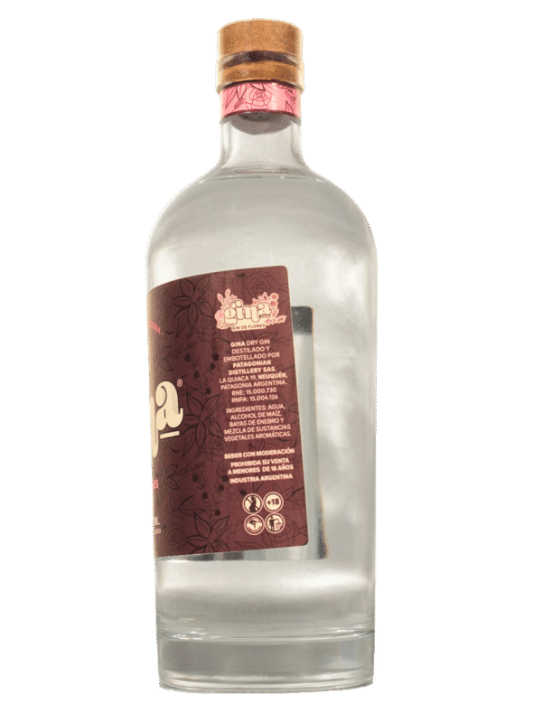 Gina Gin de Flores Botella Lateral Derecho