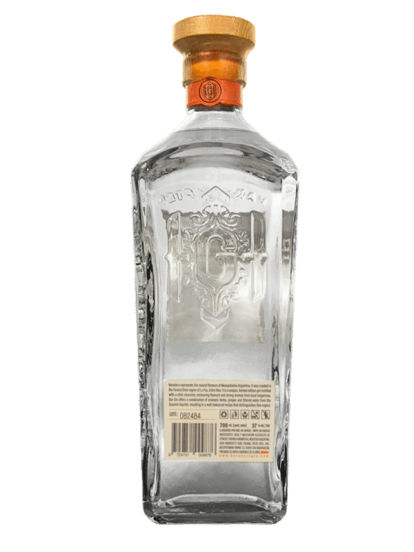 Heredero Gin Ingredientes Origen Argentina Dorso