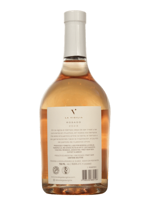 La Vigilia Rosado Pinot Noir Dorso La Vigilia Rosado Pinot Noir Dorso