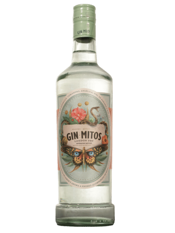 MItos London Dry Gin Frente Mitos London Dry Gin Artesanal botella frente